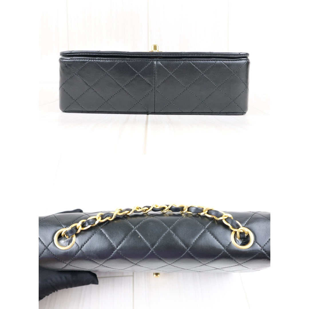 Good ( Rank AB)｜ CHANEL Matrasse  Lamb Skin Flap 23 Chain Bag Black Made in 1989-1991 Year｜J25060507