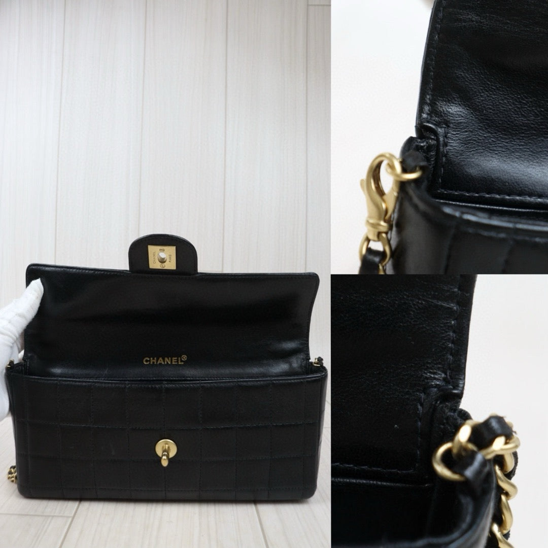 Good ( Rank AB)｜CHANEL Lambskin Baguette Black Chain Shoulder Bag  Made In 2000～2002Year｜25022016
