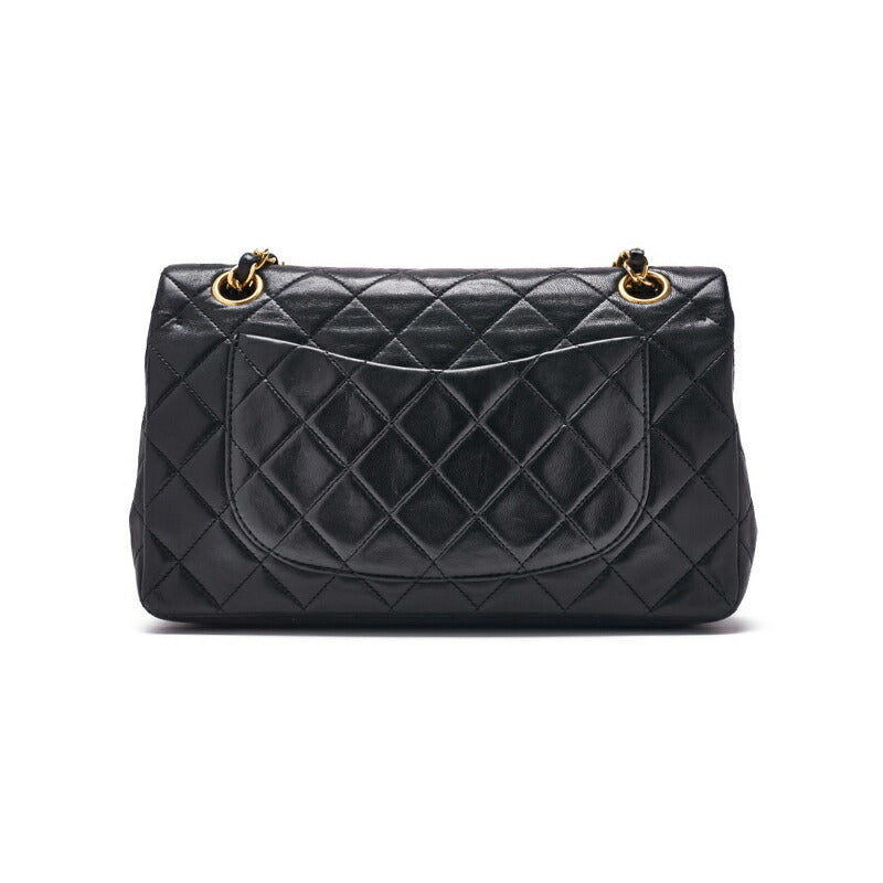Vintage Chanel Classic Double Flap Shoulder Bag Small Black