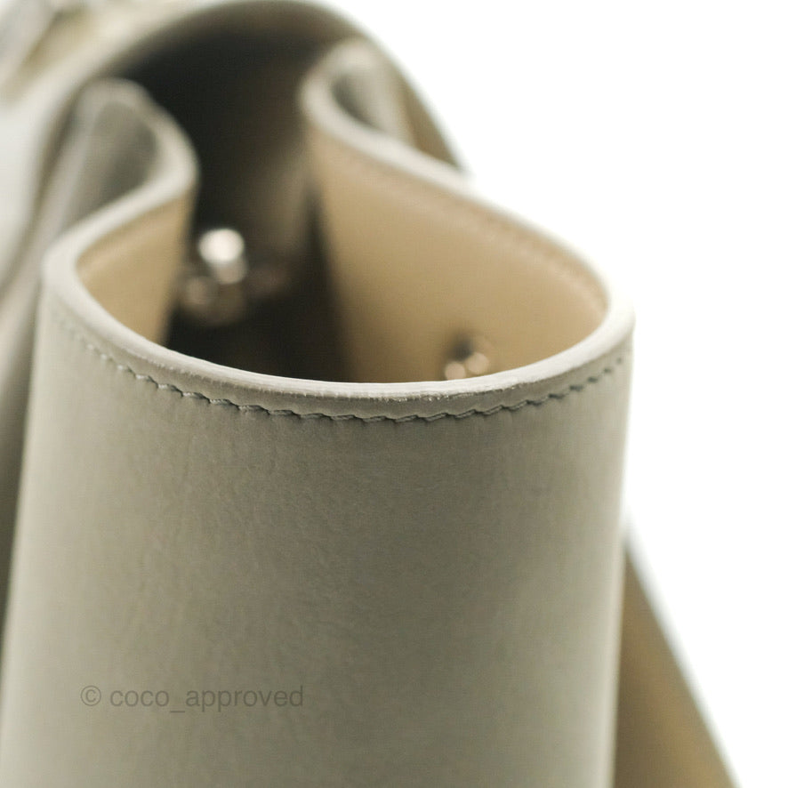 Celine Small Sleek Trapeze Beige Calfskin/Patent