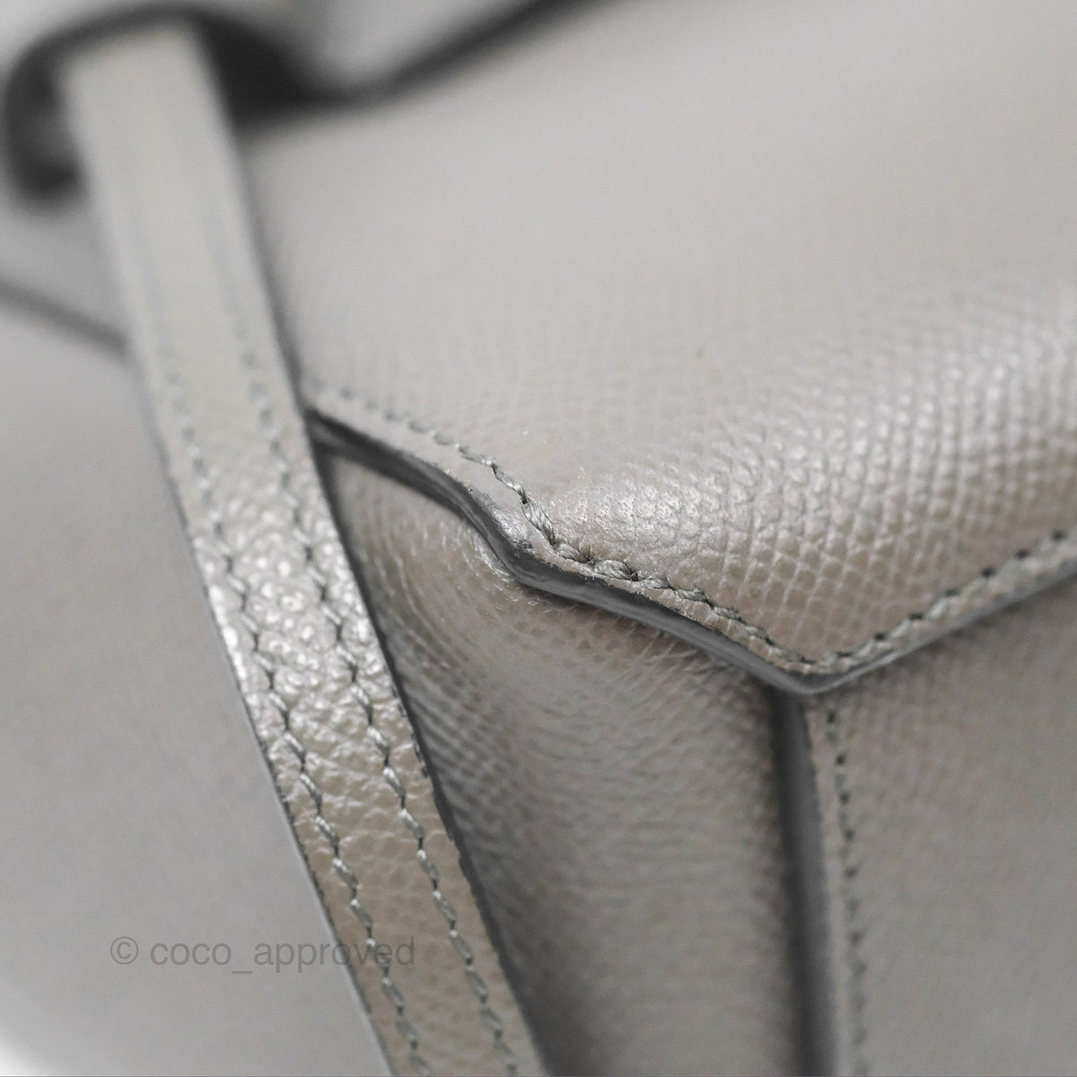 Celine Pico Belt Bag Grey Grained Calfskin Gold Hardware