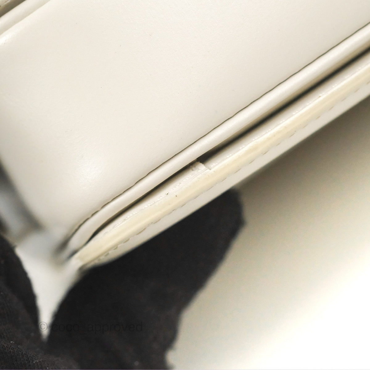 Celine Teen Triomphe Bag Shiny Calfskin White