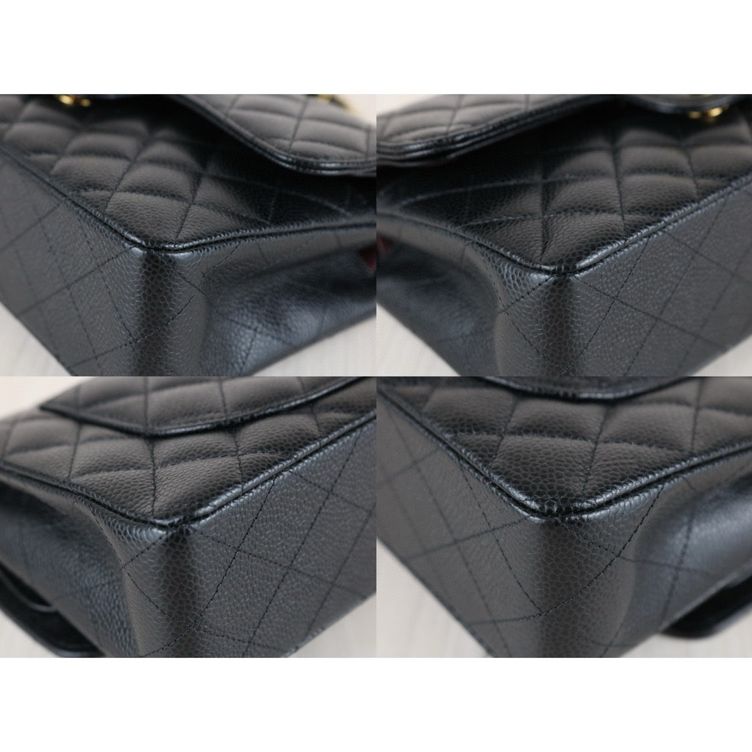 Excellent（Rank SA）｜CHANEL Caviar Skin Matrasse Double Flap 23 Shoulder Bag Black Made In 2020 Year｜S25031402