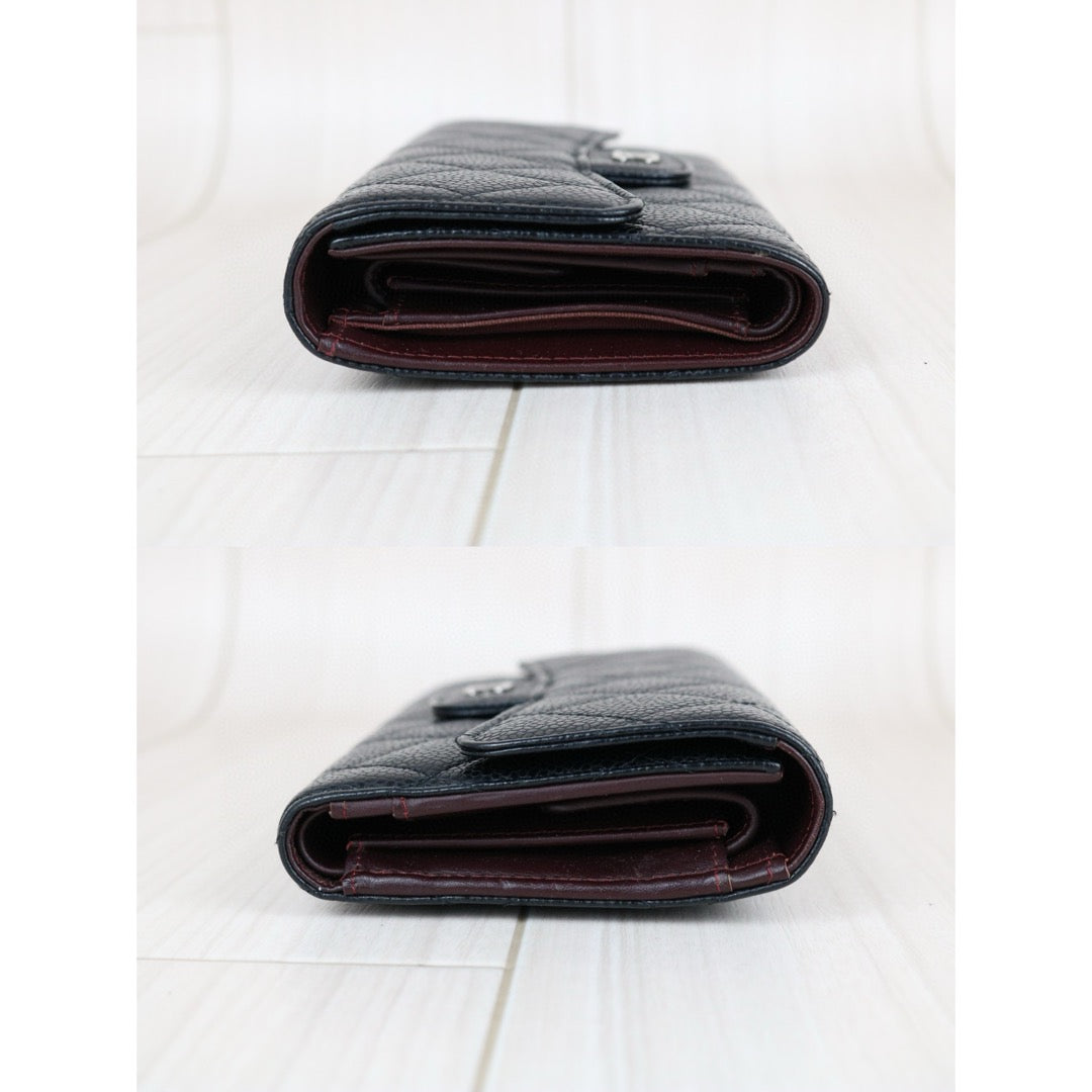 Very Good ( Rank A)｜CHANEL Caviar Skin Black Long Wallet Made In 2014 - 2015 Year｜X25050604