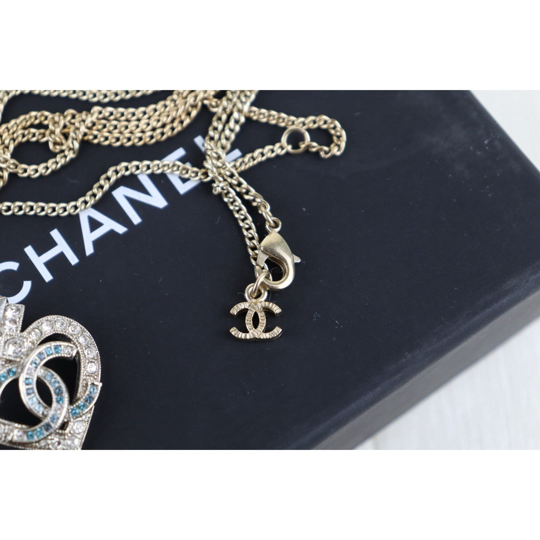 Very Good ( Rank A)｜ CHANEL Coco Mark Rhinestone Chocker Necklace｜H25011307