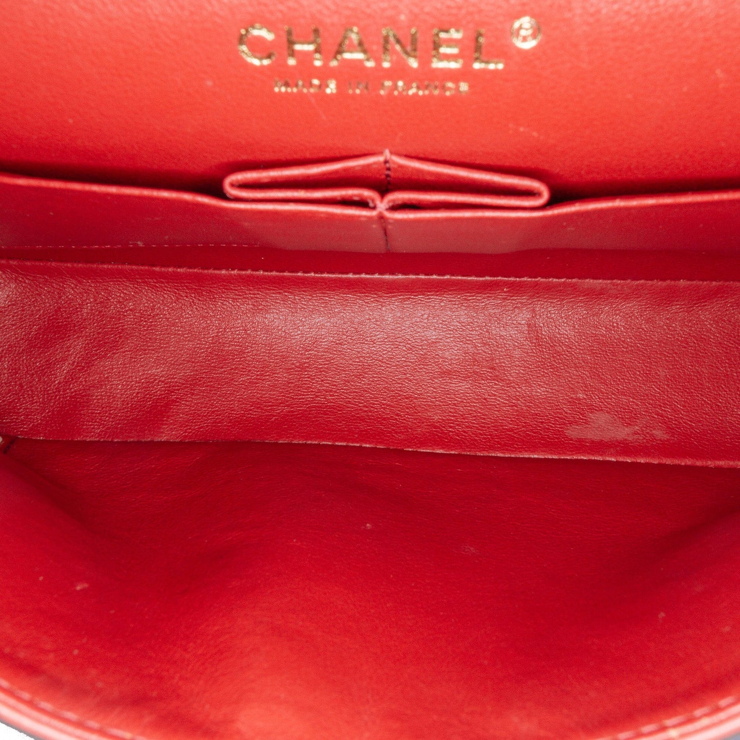 Orange Chanel Medium Classic Chevron Lambskin Double Flap Shoulder Bag