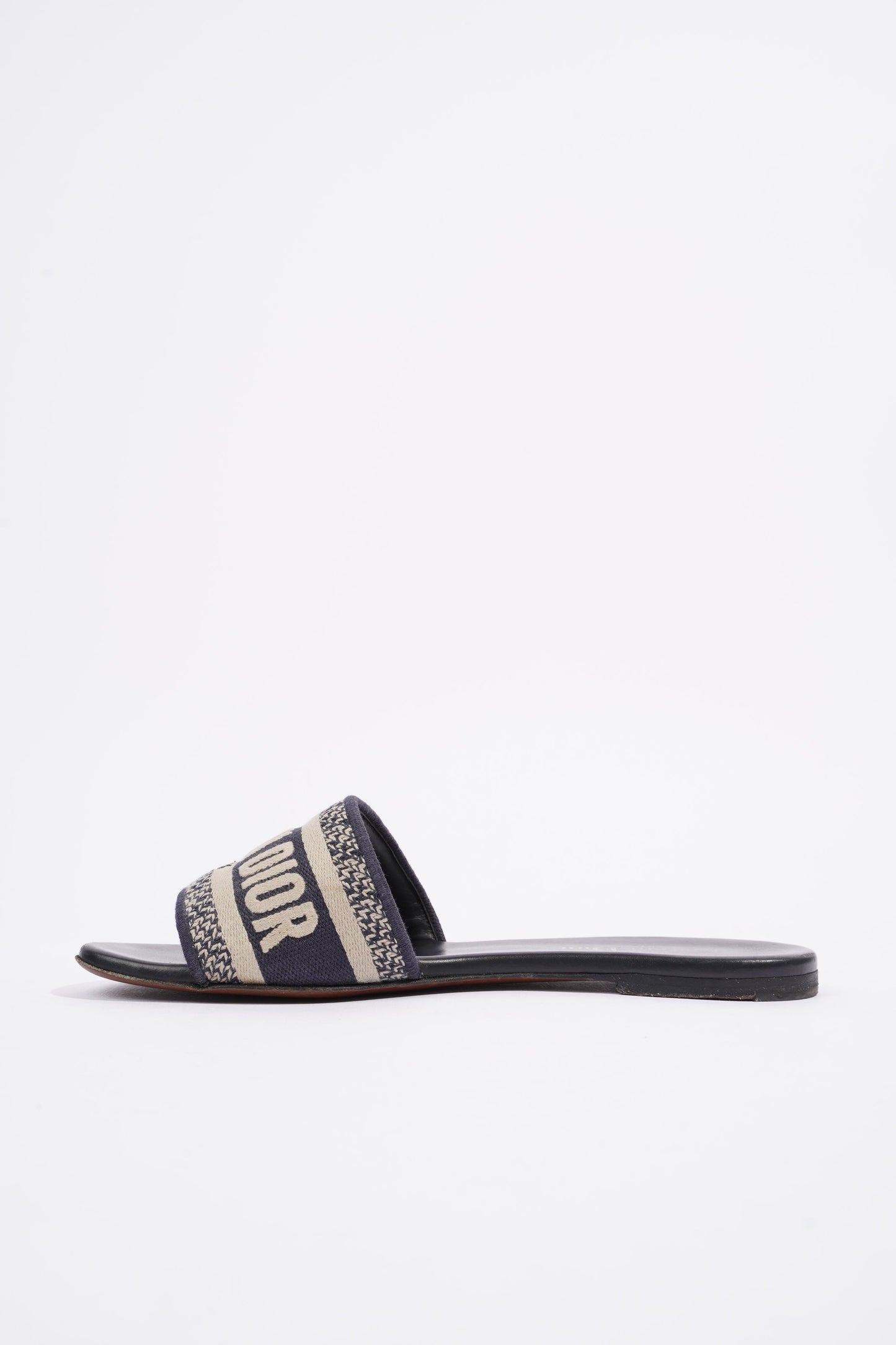 Christian Dior Dway Slide Navy / Beige Fabric EU 36 UK 3