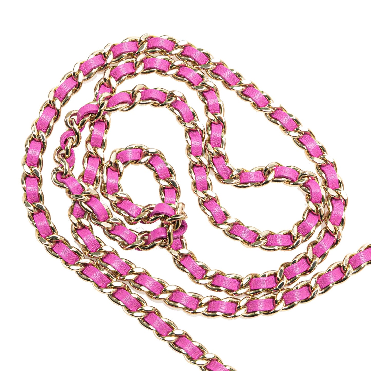 Pink Chanel Tweed Houndstooth Clutch On Chain Crossbody Bag