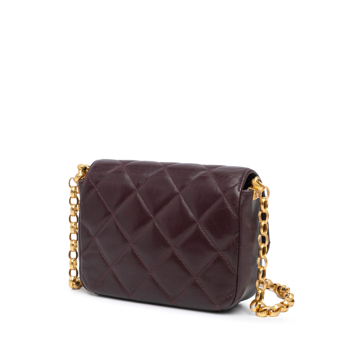 Red Chanel Small Quilted Lambskin CC Coin Bag