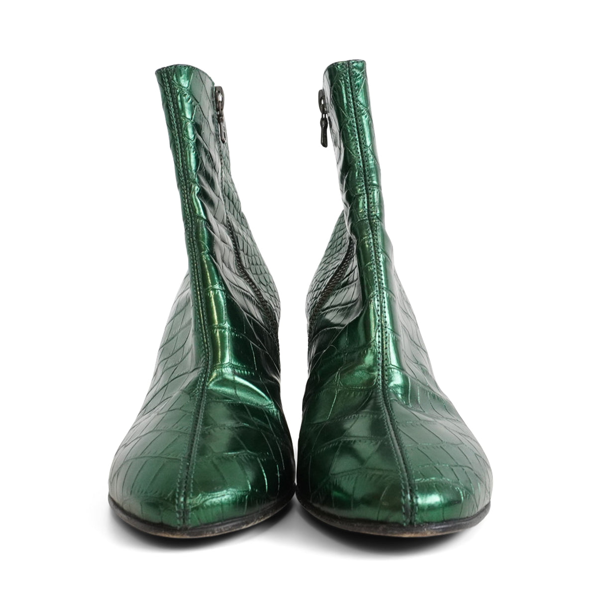 Dries Van Noten Metallic Ankle Boots - Women's 38
