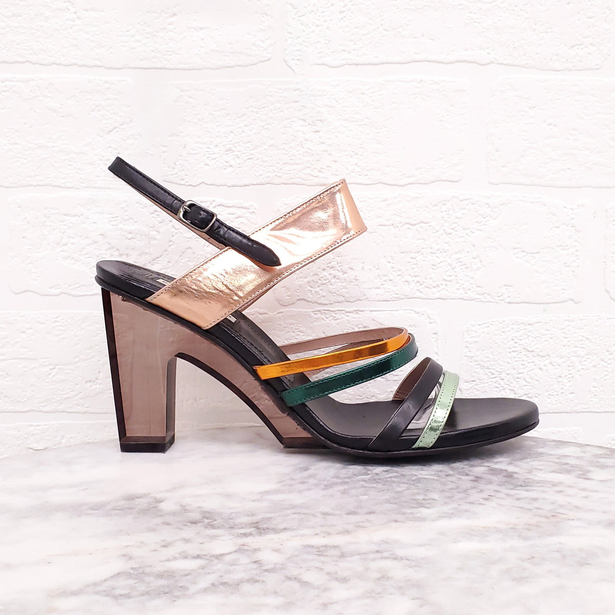 DRIES VAN NOTEN LUCITE HEELS - SIZE 38