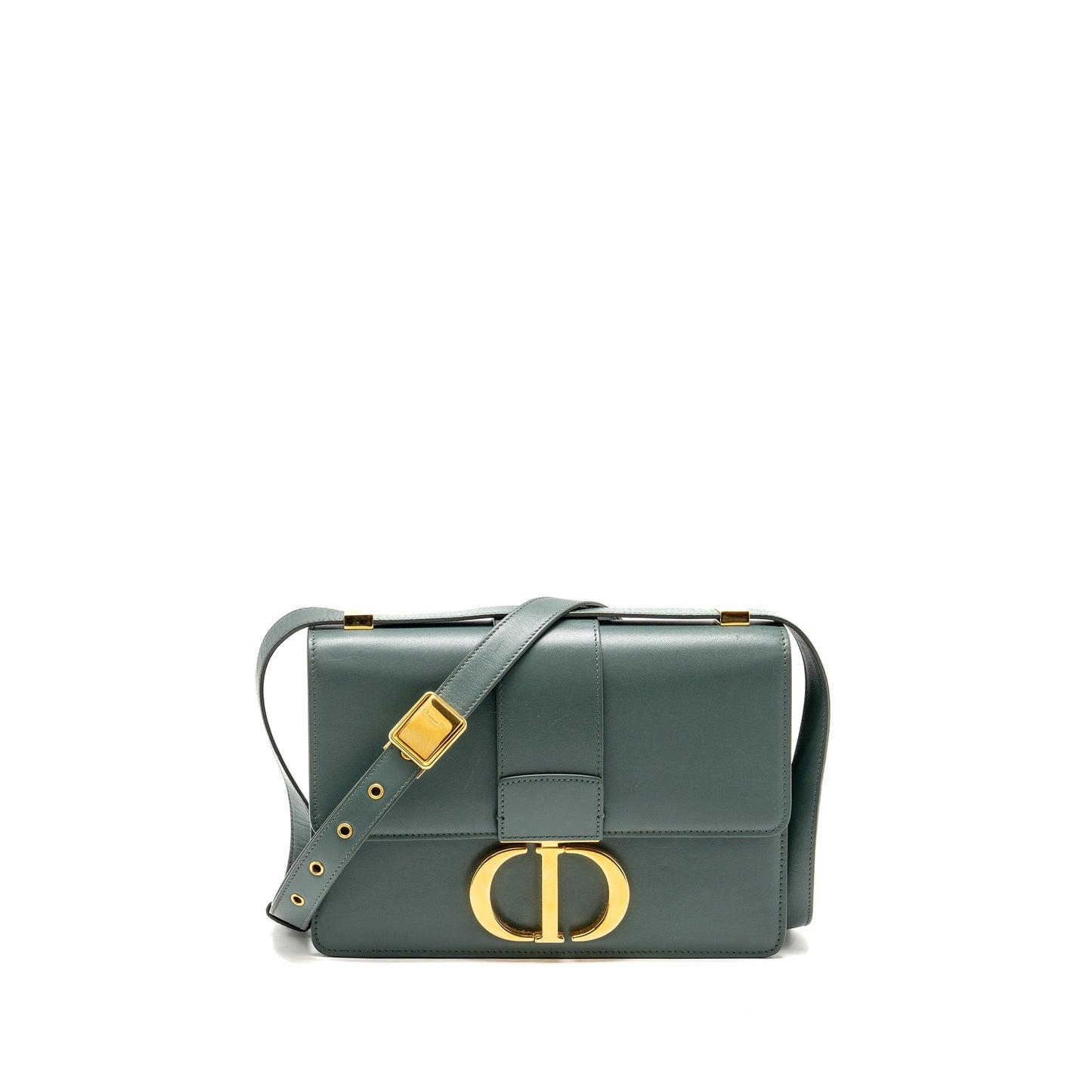 Dior 30 Montaigne Medium Flap Bag Calfskin Green GHW