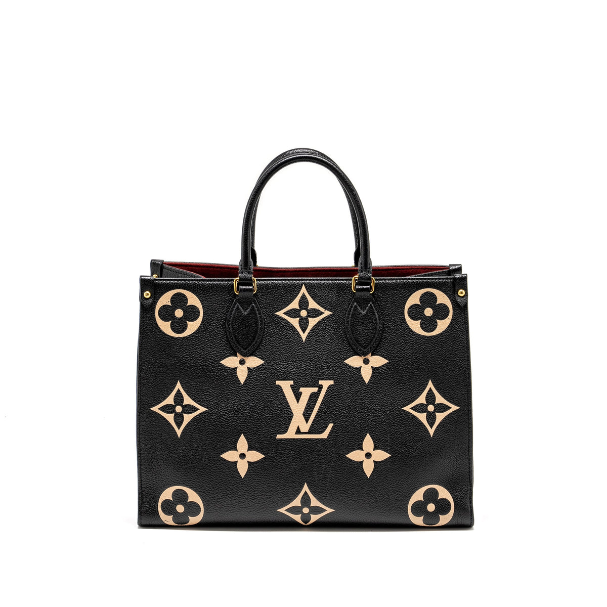 Louis Vuitton Onthego MM Bicolour Monogram Empreinte Black / Beige GHW