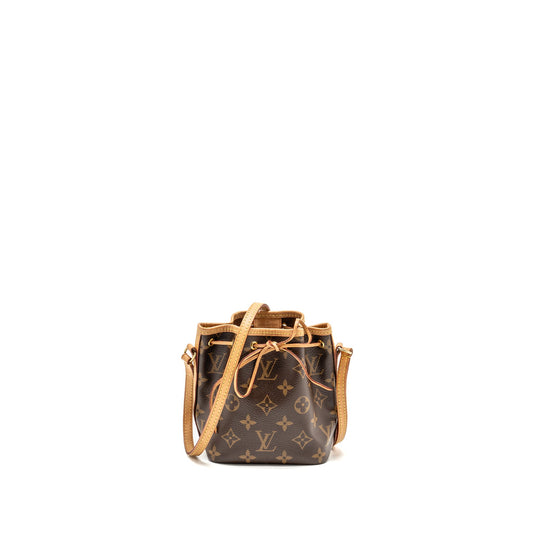 Louis Vuitton Nano Noe Monogram Canvas GHW
