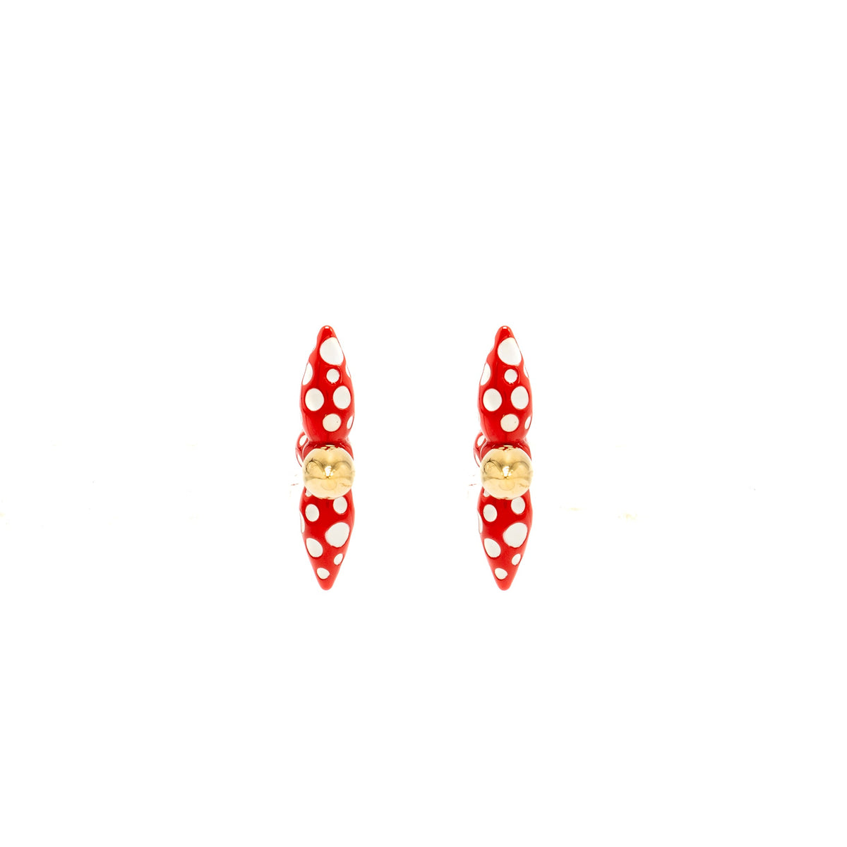 Louis Vuitton x Yayoi Kusama Infinity Dots with Pumpkin Charm Necklace, Bracelet, Earrings Red Gold Tone (Sell in a set)
