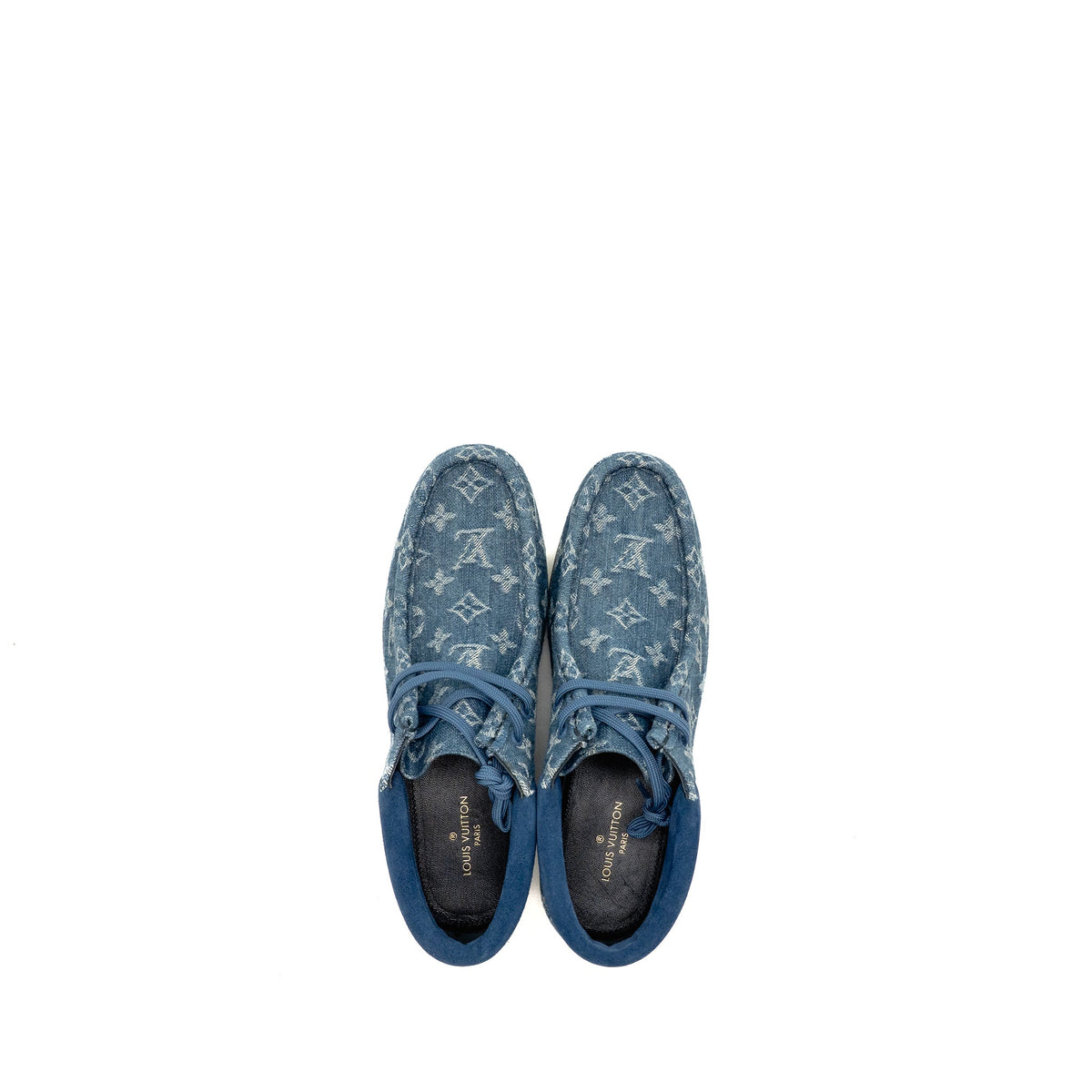 Louis Vuitton Size 7.5 Mods Ankle Boots Denim Blue/White