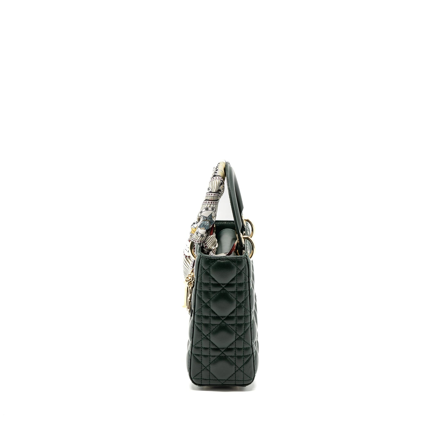 Dior small lady dior My abc dior bag lambskin dark green LGHW