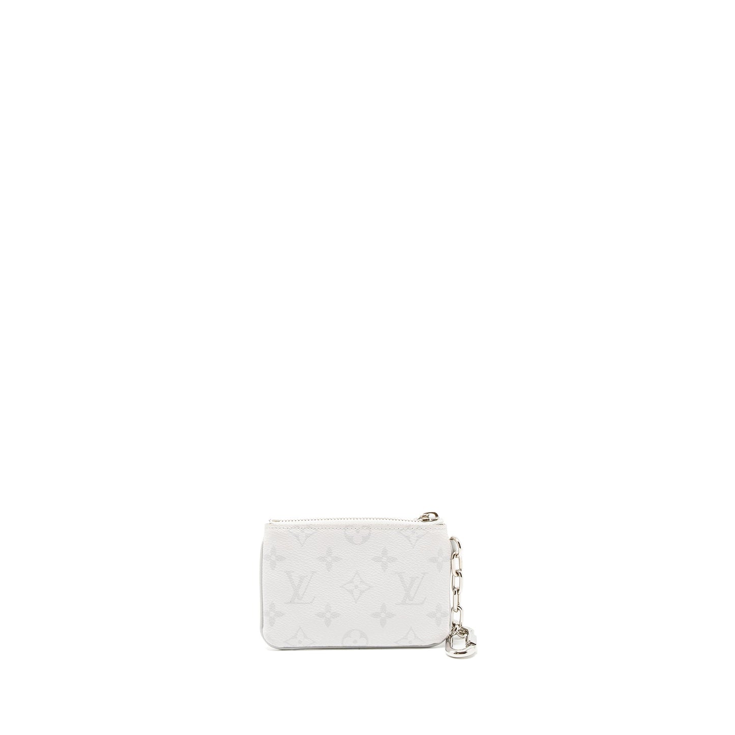Louis Vuitton Earth Printed Zipped Pouch PM Coin Purse Monogram Canvas White SHW