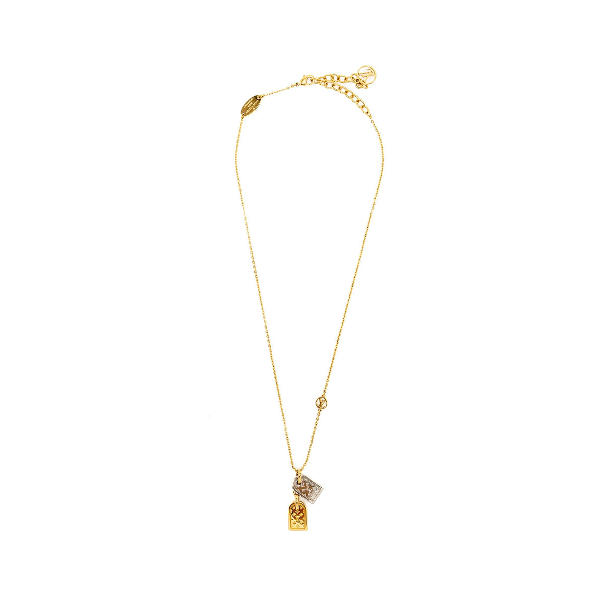 Louis Vuitton Nanogram Necklace Gold/Silver Tone