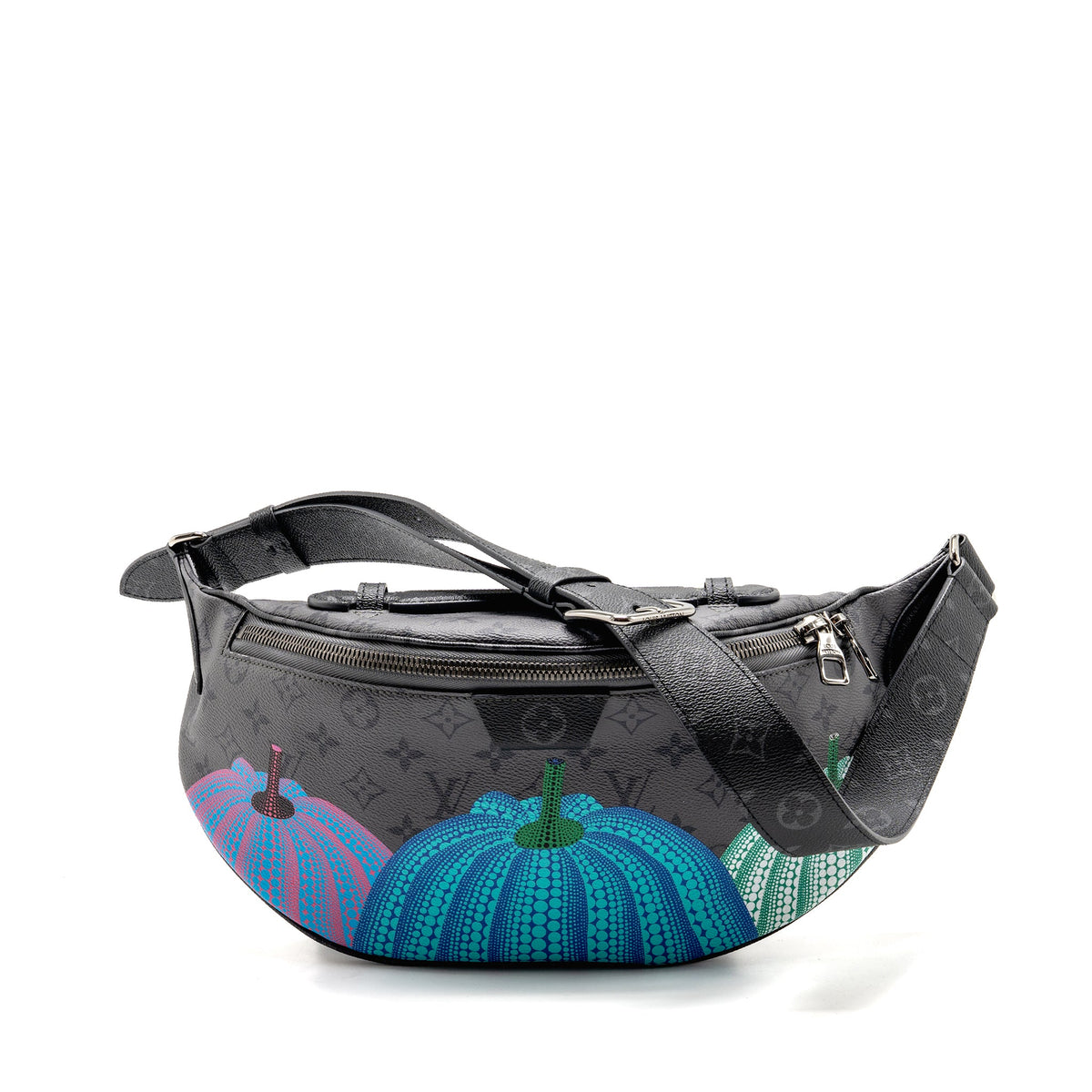 Louis Vuitton X Yayoi Kusama Reverse Monogram Eclipse Maxi Bumbag Canvas Grey/ Multicolour Dark Silver Hardware