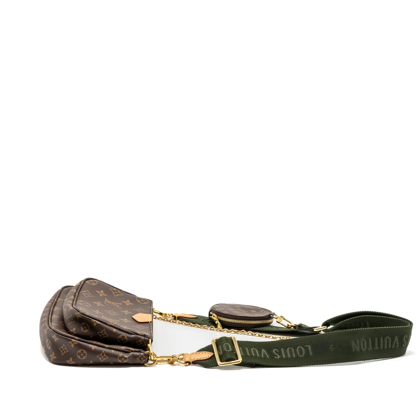 Louis Vuitton Multi Pochette Accessories Monogram Canvas Khaki GHW