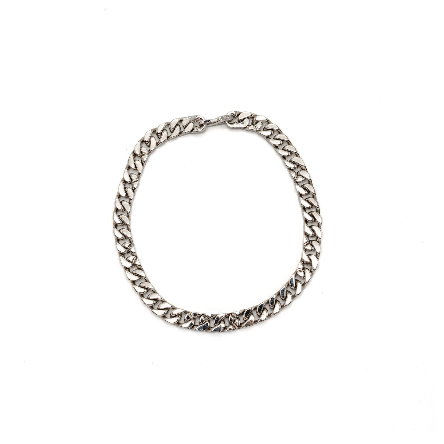 Louis Vuitton Lv Chain Links Necklace Silver Tone