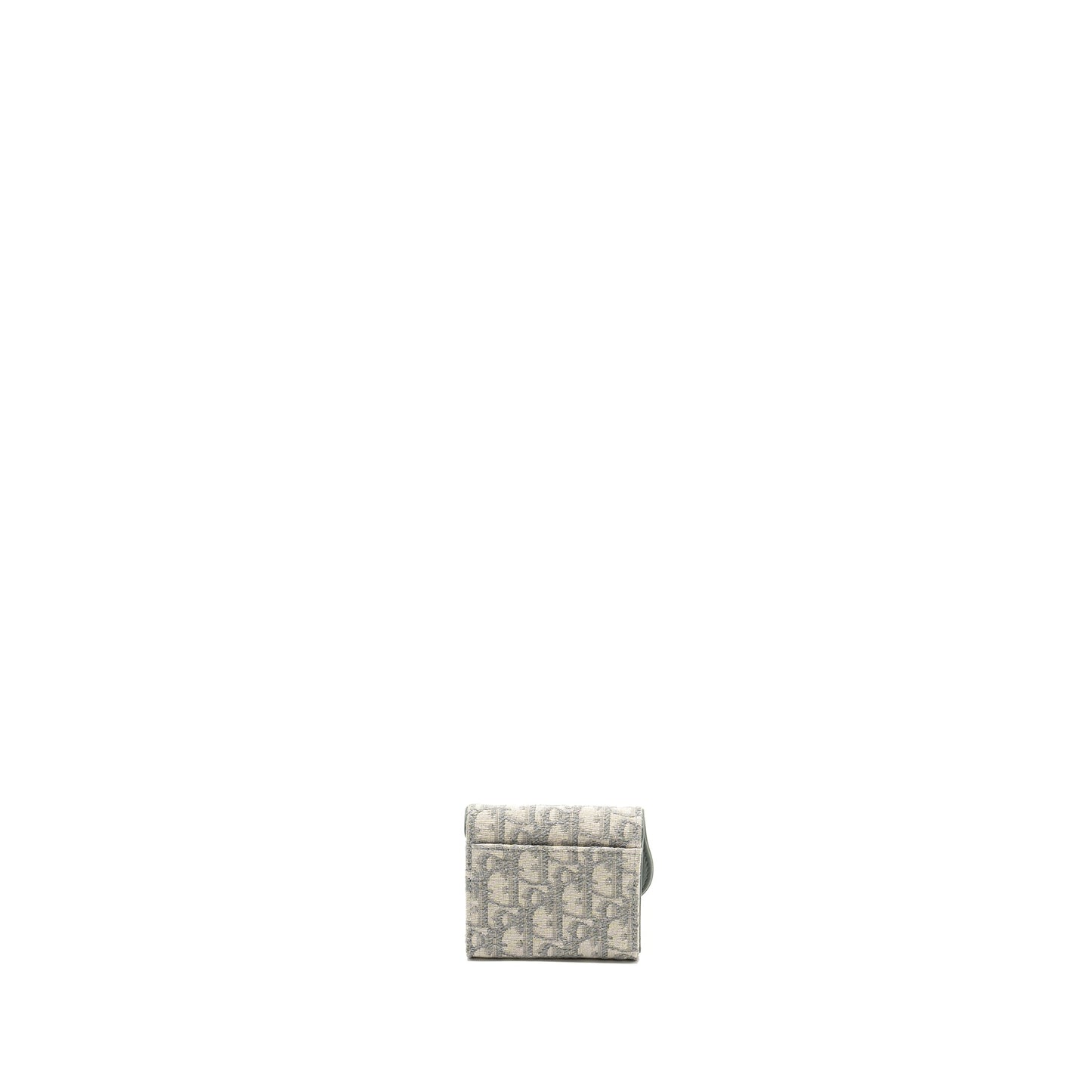 Dior saddle lotus wallet grey oblique jacquard GHW