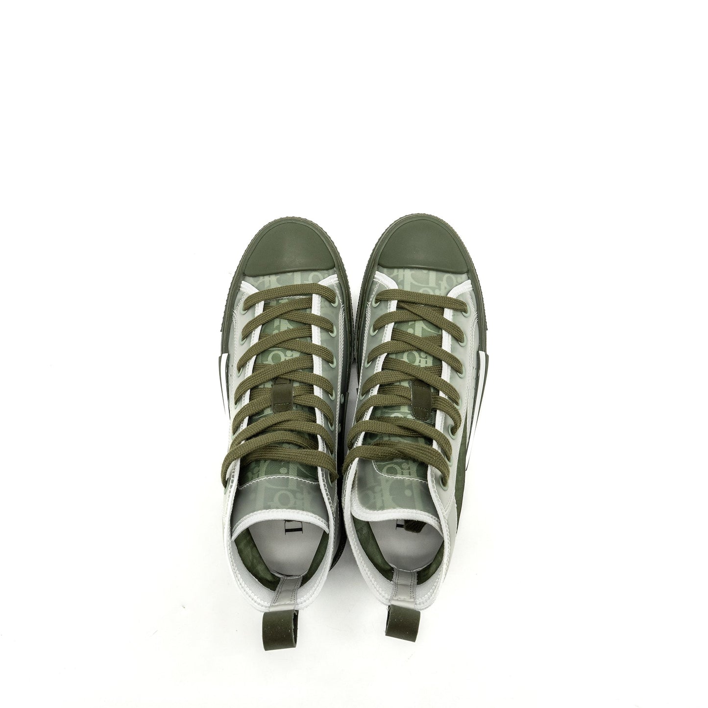 Dior Size 39 B23 Oblique High-top Sneaker Green/Oblique