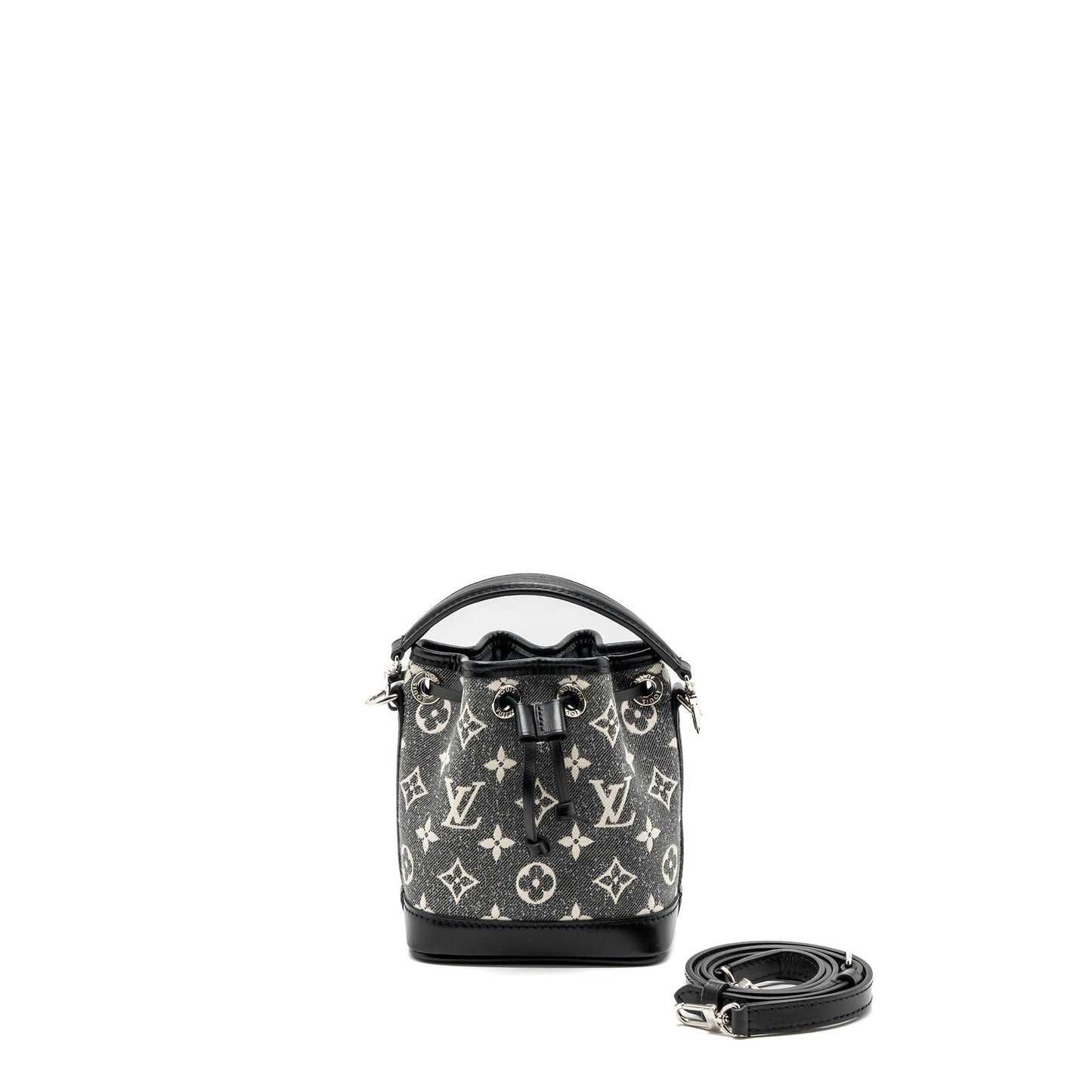 Louis Vuitton nano noe jacquard denim black multicolour SHW (New Version)