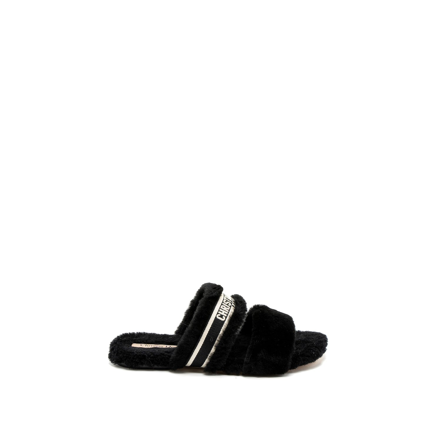 Dior Size 39 Chez Moi Sandals Shearling Black