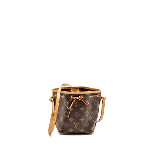 Louis Vuitton Nano Noe Monogram Canvas GHW
