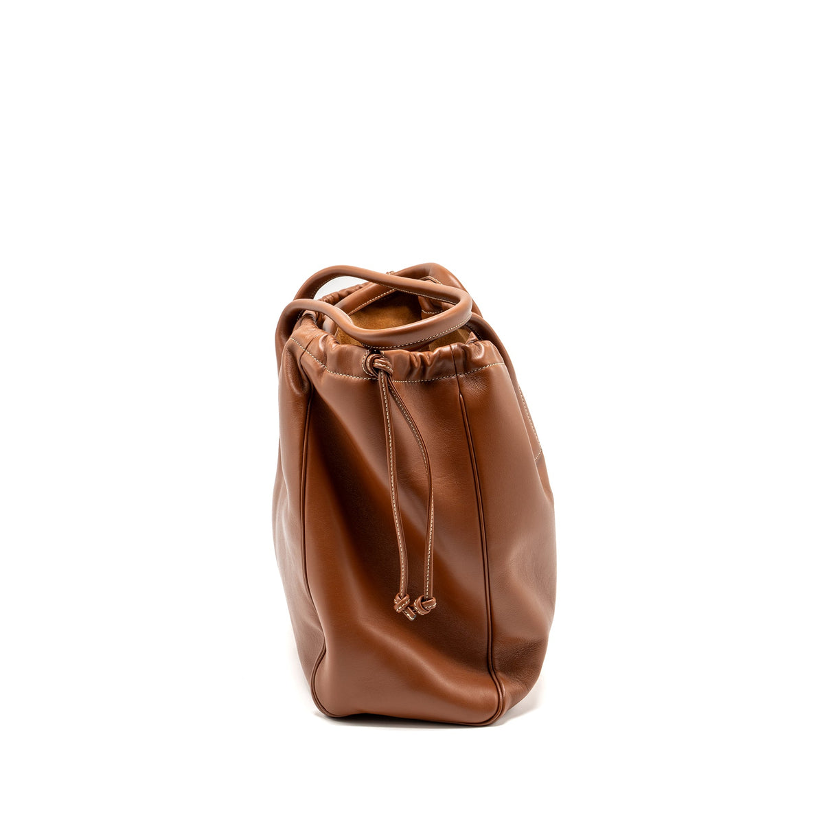 Celine Large Cabas Drawstring Cuirass Triomphe Smooth Calfskin Tan
