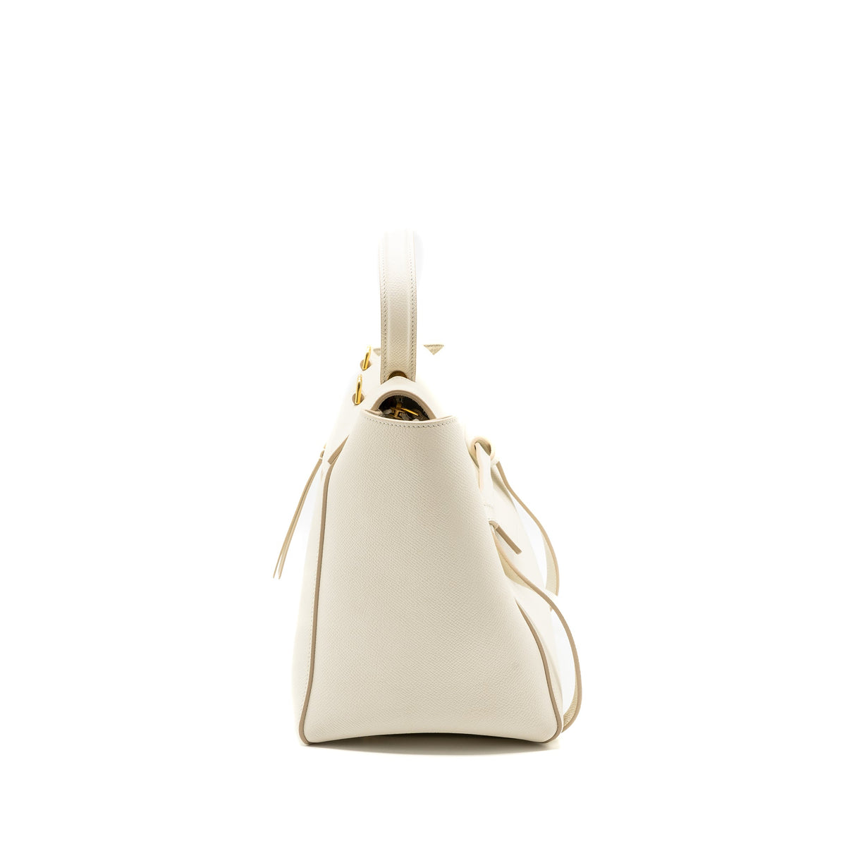 Celine Mini Belt Bag Grained Calfskin White GHW