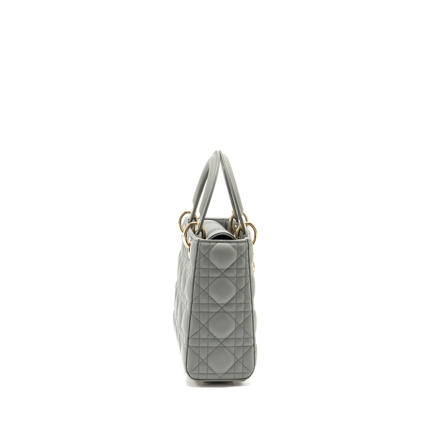 Dior My ABCDior Small Lady Dior Lambskin Stone Grey LGHW