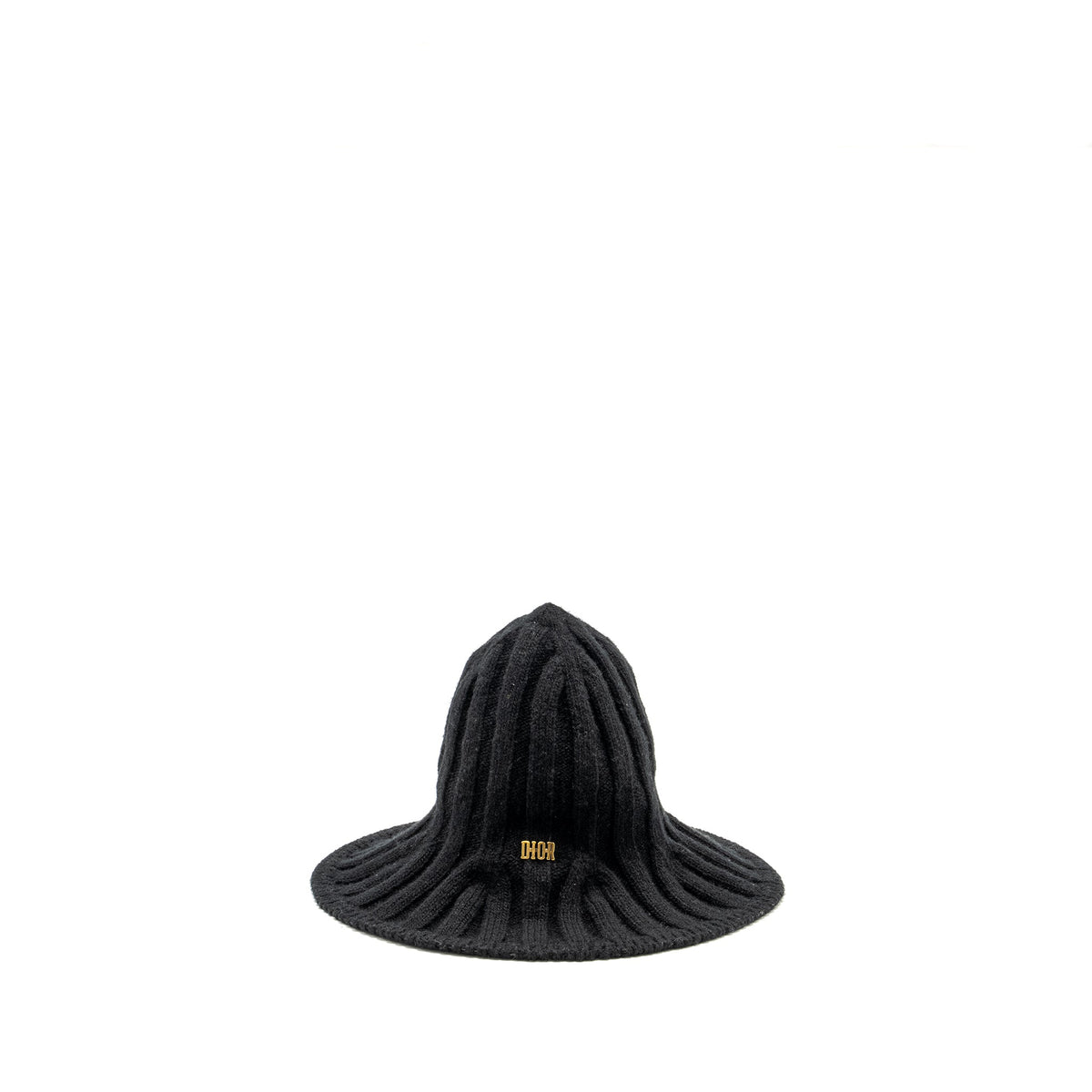 Dior Letter Logo Wire-Brimmed Beanie Wool Black