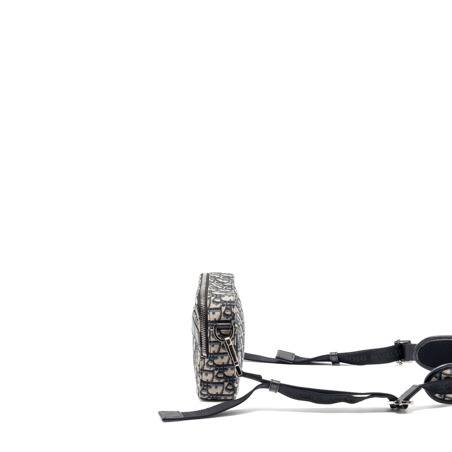 Dior safari bag with strap black Oblique jacquard SHW
