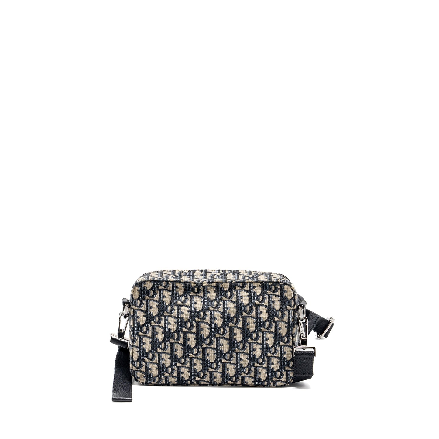 Dior safari bag with strap black Oblique jacquard SHW