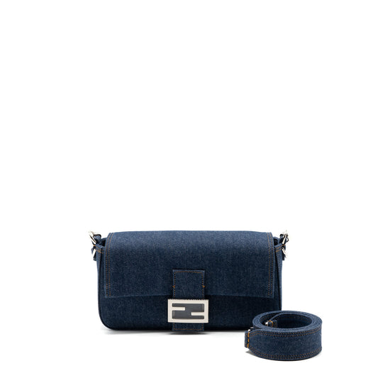 Fendi Baguette Denim Blue SHW