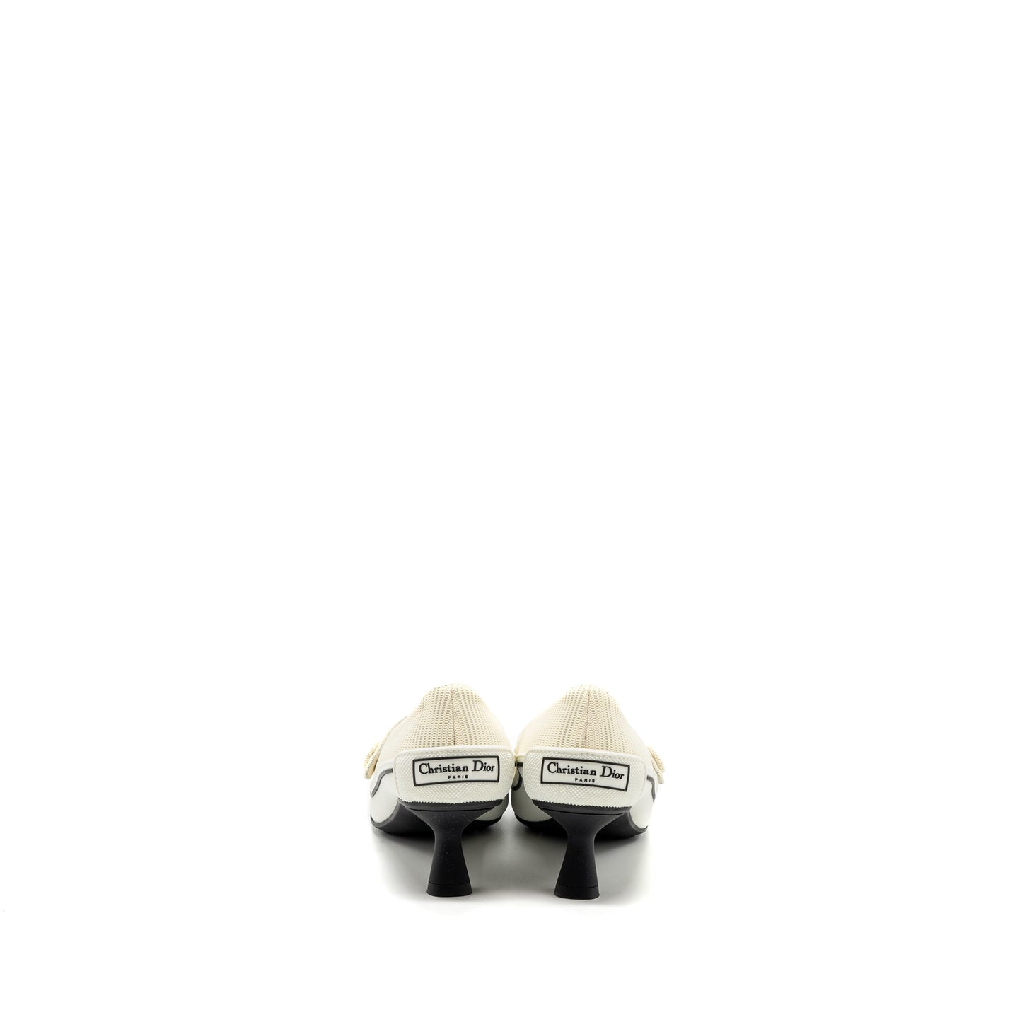 Dior size 37 pump canvas cream / white