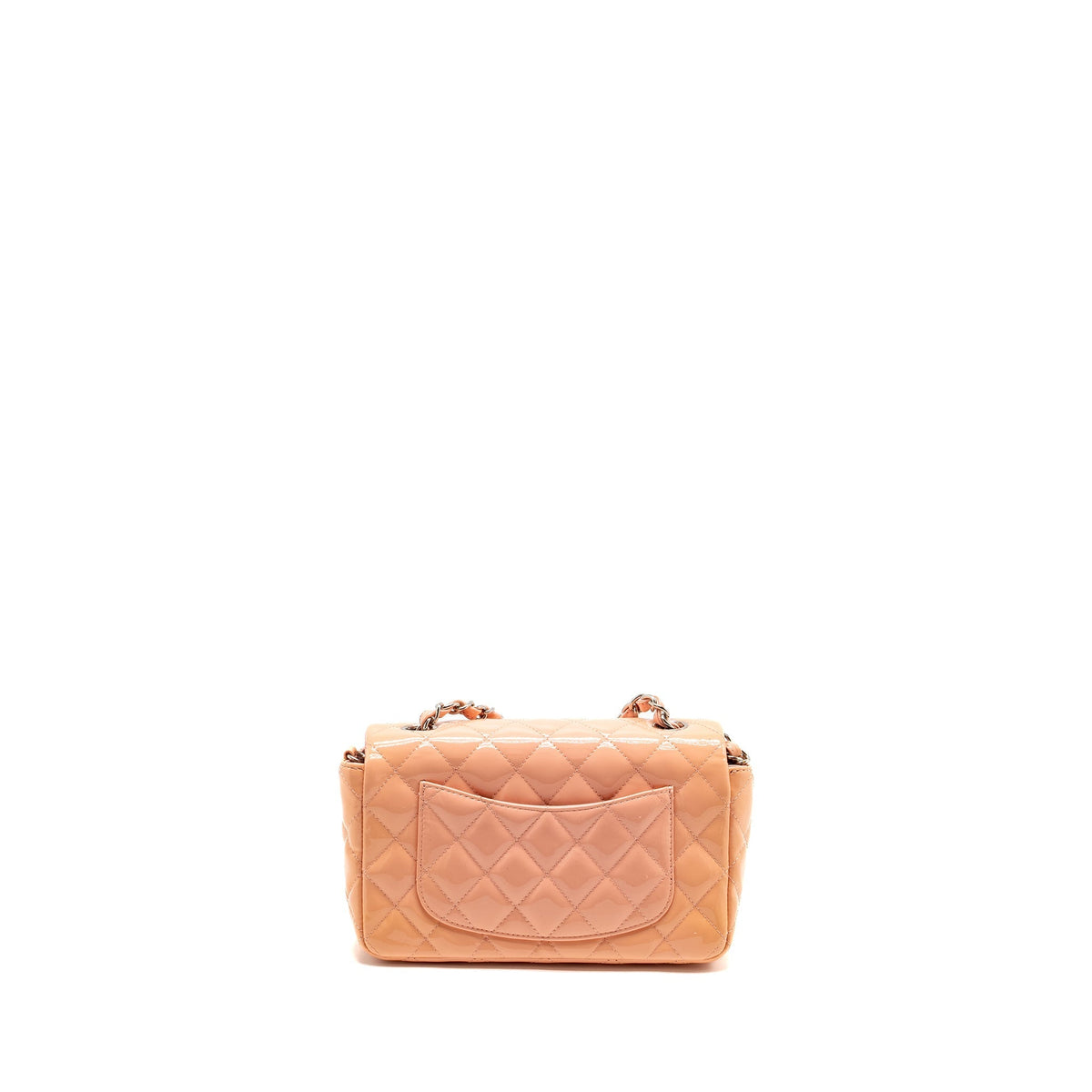 Chanel Mini Rectangular Flap Bag Patent Pink SHW