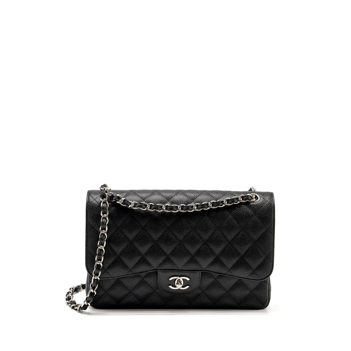 Chanel Jumbo Classic Double Flap Bag Caviar Black SHW