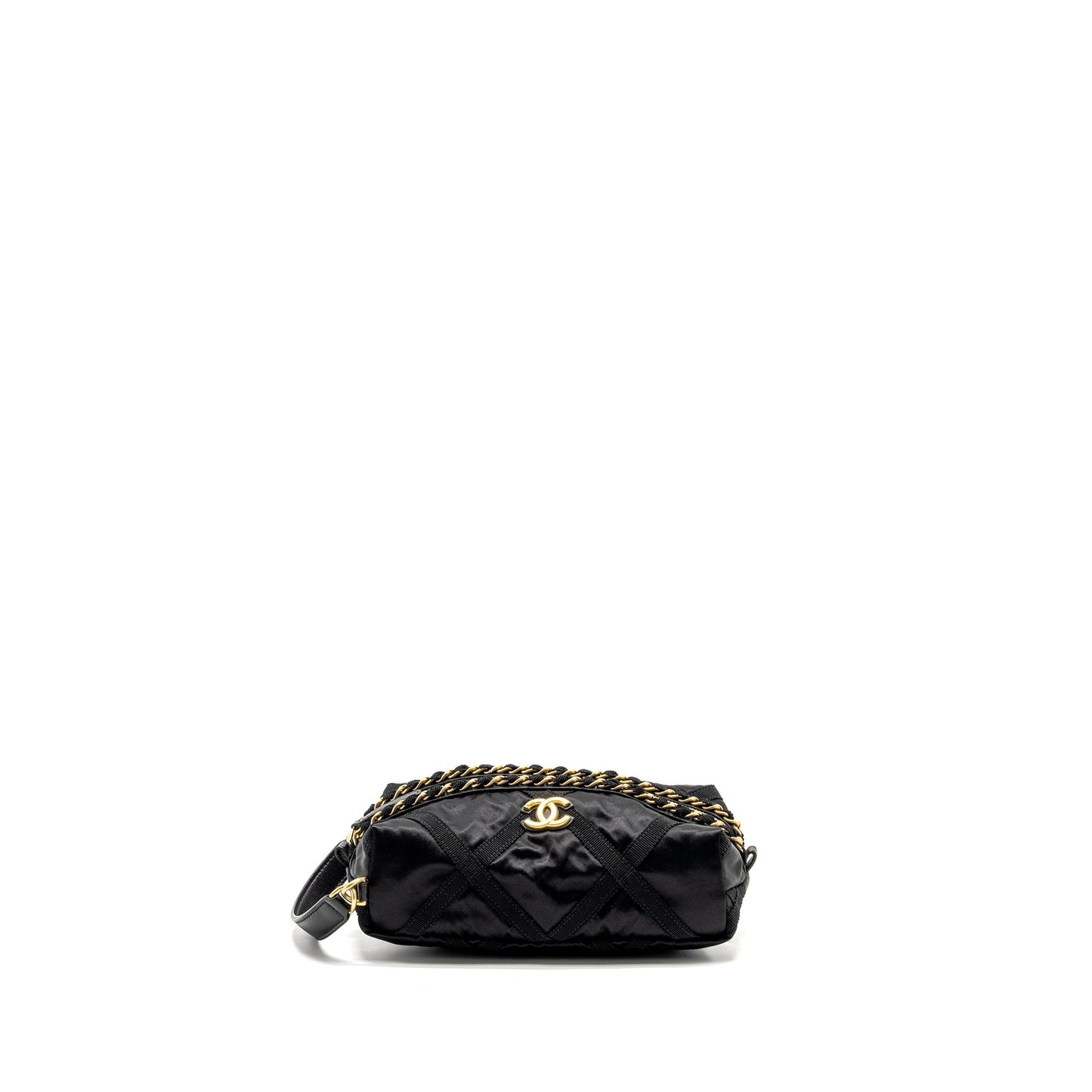 Chanel 22p Travel Pouch With Sleep Mask Nylon Black GHW