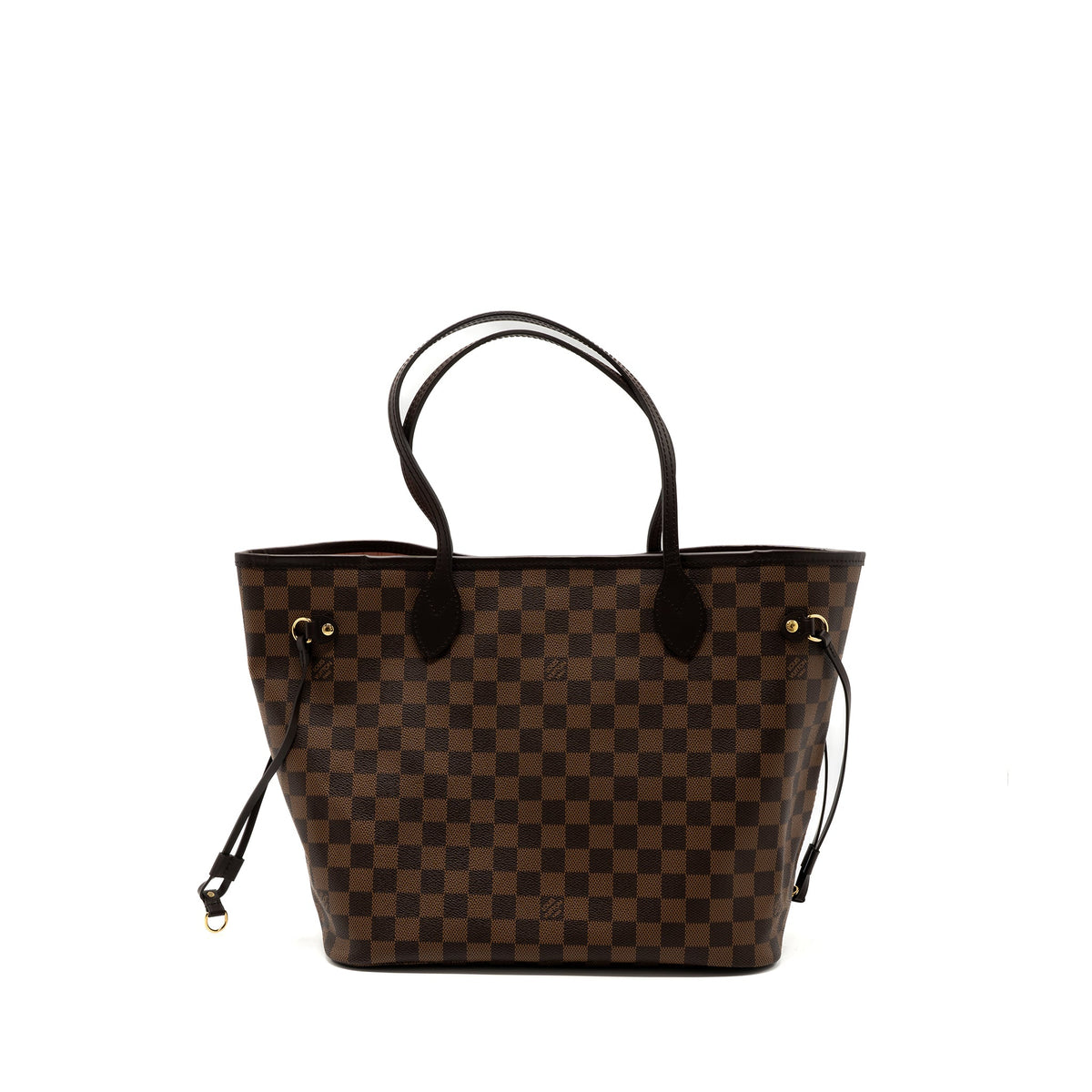 Louis Vuitton neverfull MM monogram damier ebene canvas / rose ballerina GHW