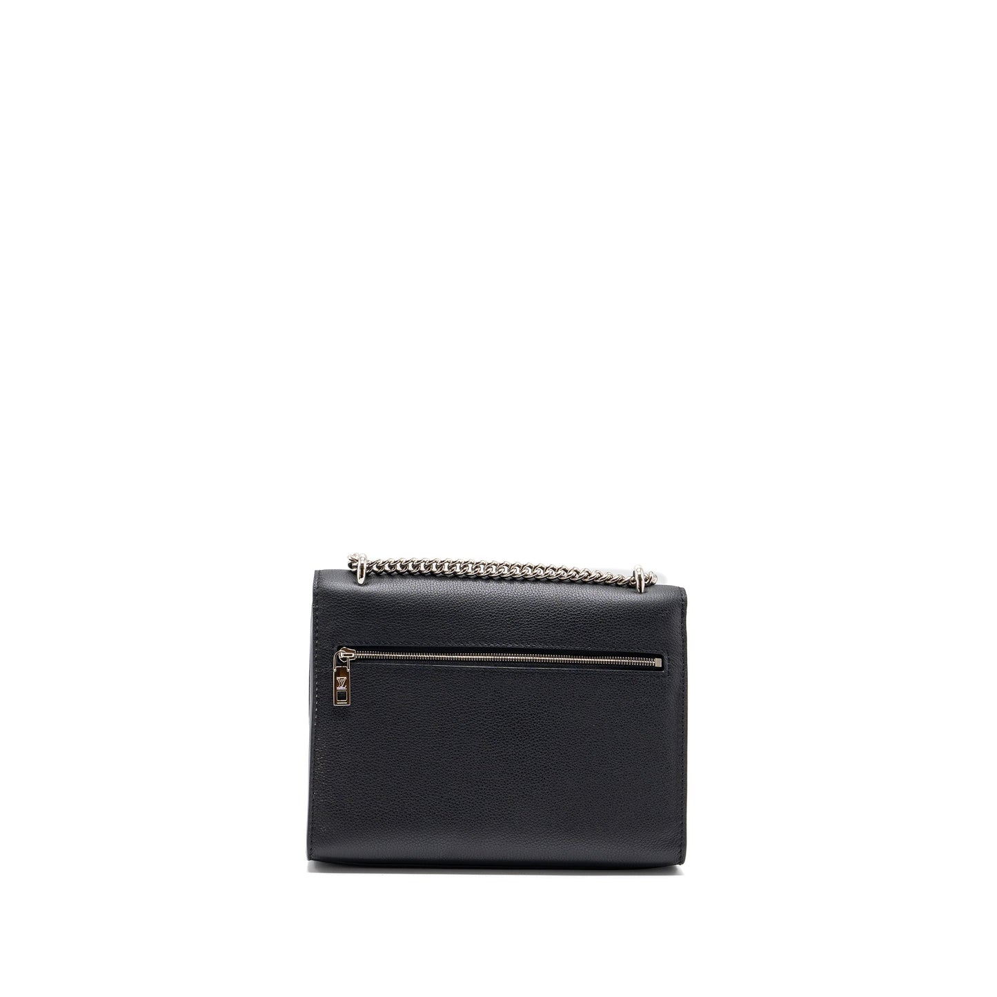 Louis Vuitton Mylockme Satchel Chain Bag Calfskin Black SHW