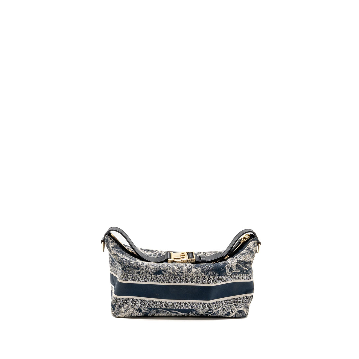Dior Medium DiorTravel Nomad Pouch Toile de Jouy Reverse Technical Fabric Blue LGHW