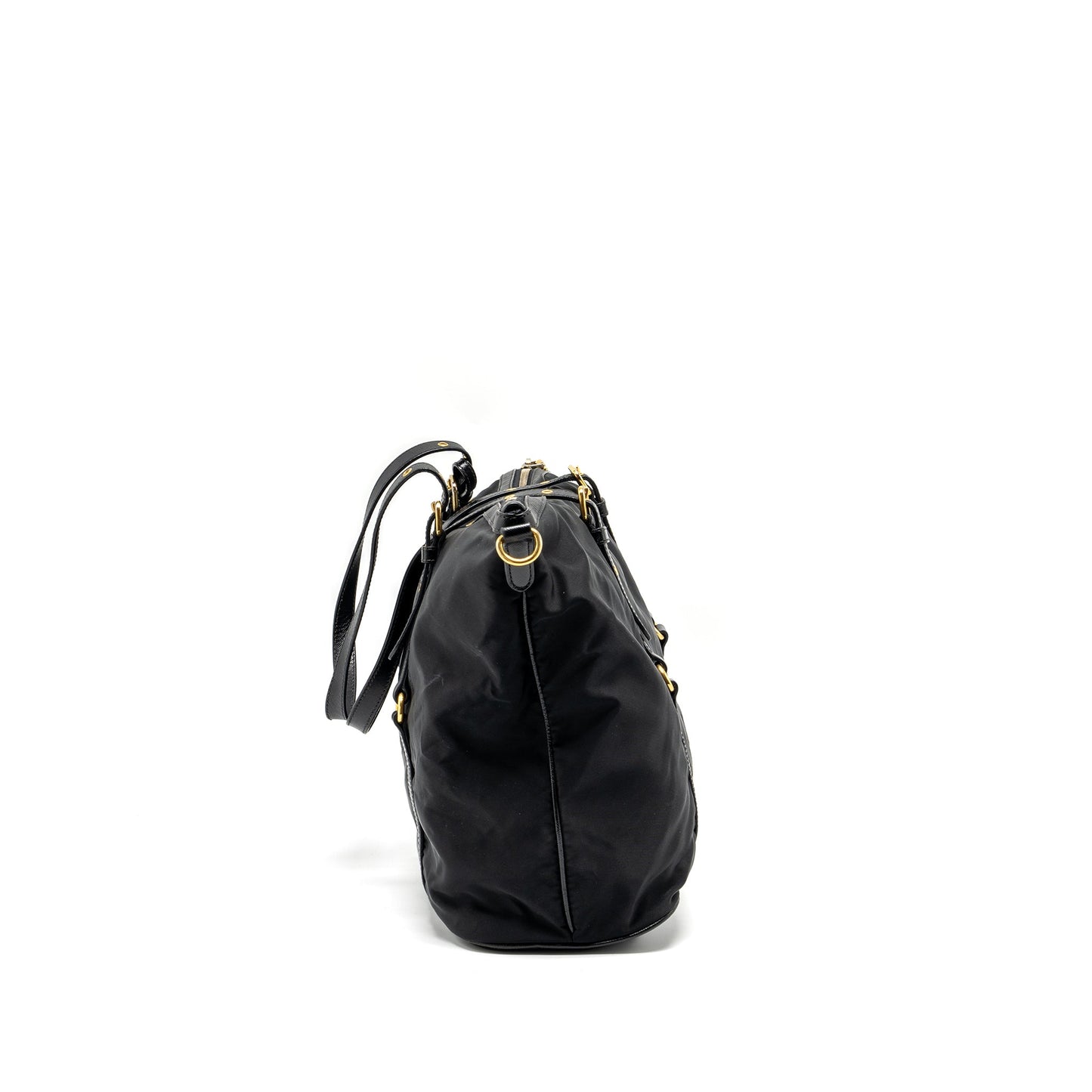 Prada Zip nylon bag black GHW