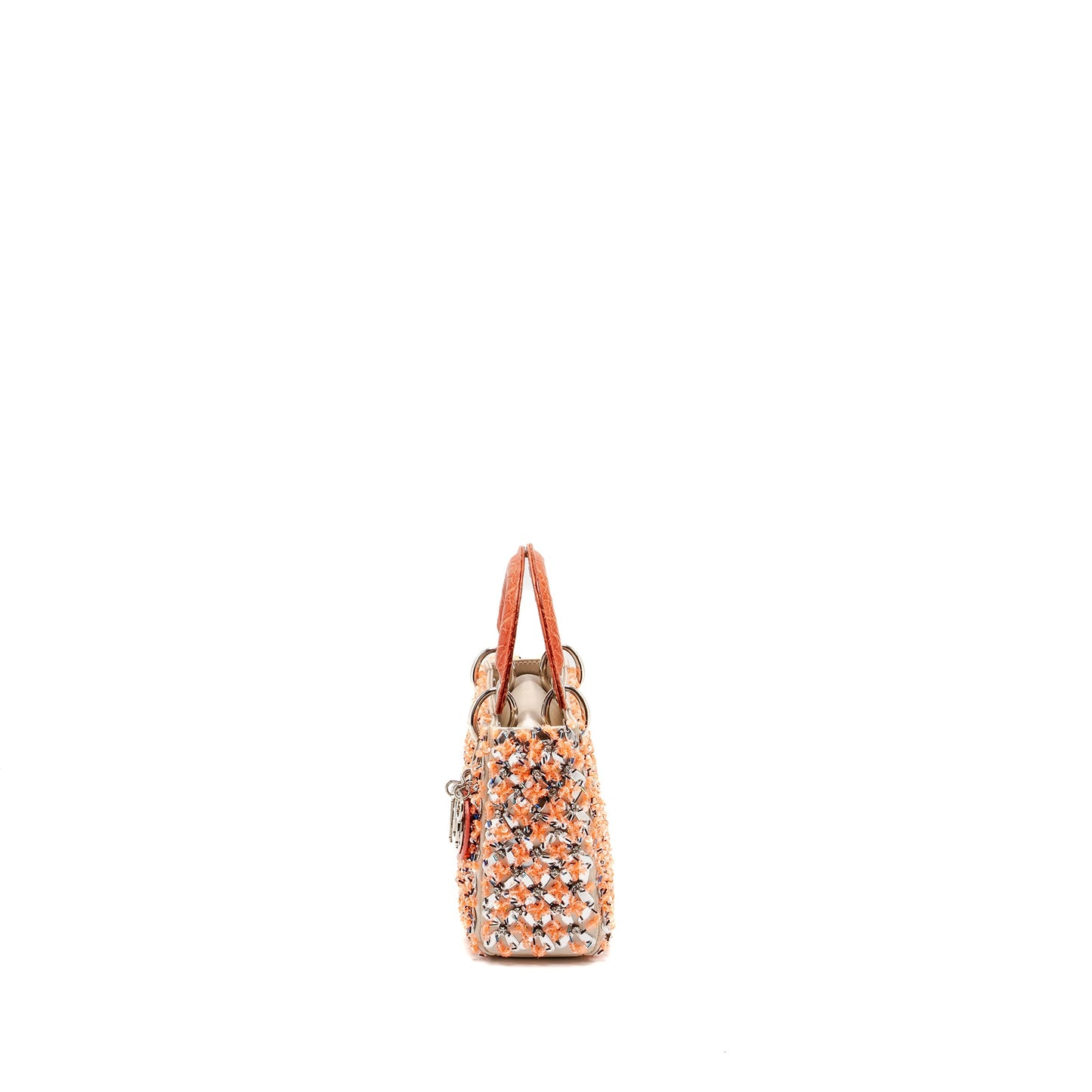 Dior Mini Lady Dior limited edition velvet / alligator / sequin light pink SHW