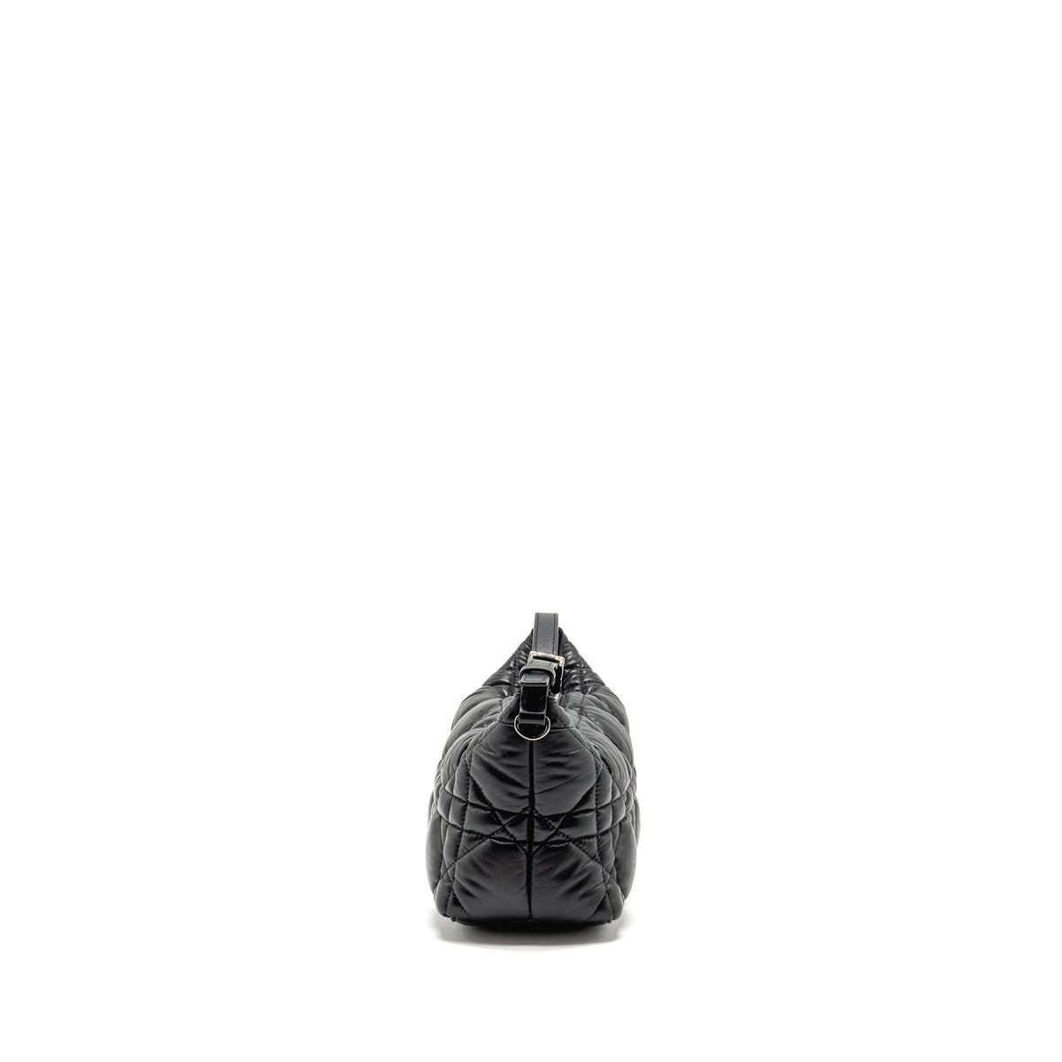 Dior Medium Diortravel Nomad Pouch Macrocannage Calfskin Black SHW