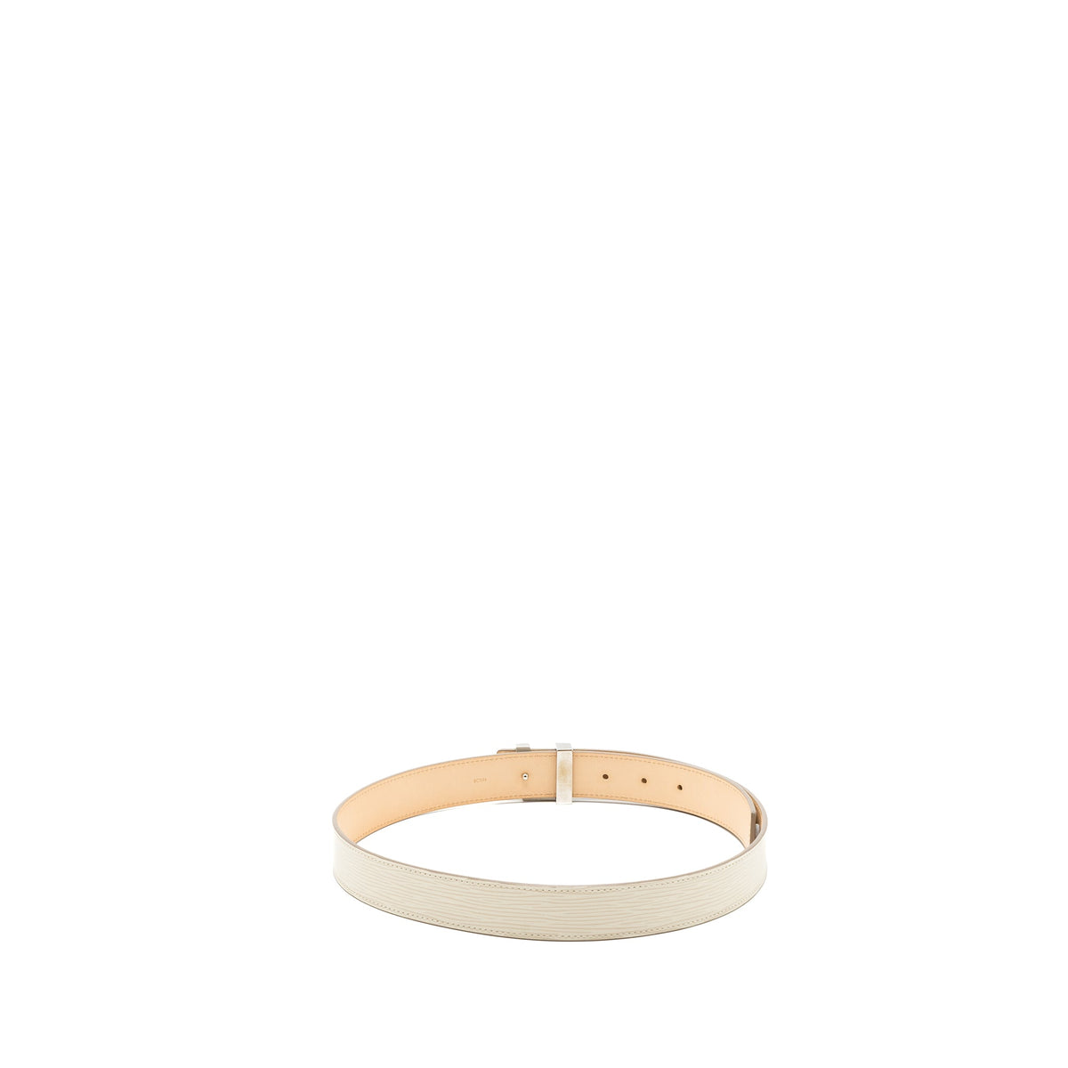 Louis Vuitton size 80 initials 30 mm belt epi white SHW