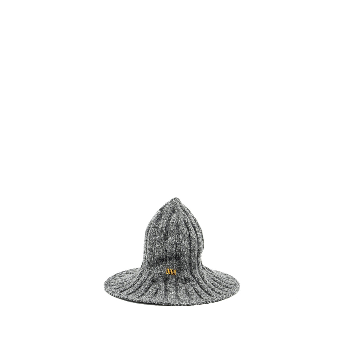 Dior Letter Logo Wire-Brimmed Beanie Wool Grey